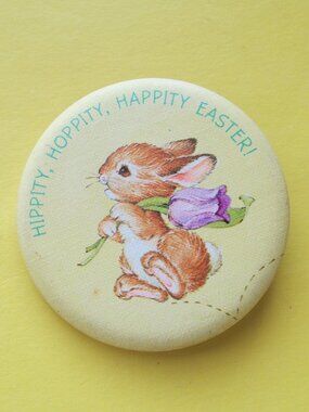 2/$20 Easter bunny pinback